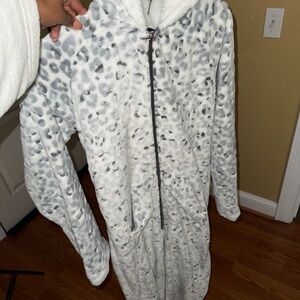 Leopard Print Hooded Women's Onsie